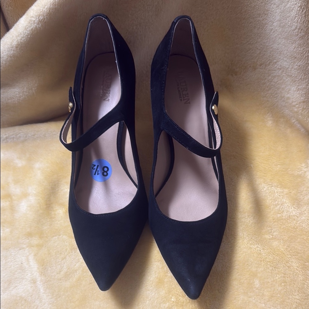 Lauren Ralph Lauren Black Suede Mary Jane’s pump Heel height (70mm)
